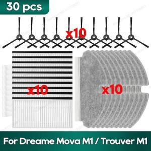 Dreame Mova M1 Trouver 액세서리 헤파 필터  천 사이드 브러시 예비 부품과 호환