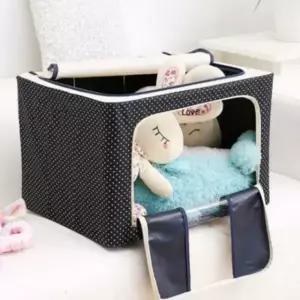 ( )박스 옷 이불 보관함 정리함 땡땡이 100L