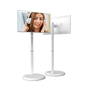 USB 와이파이 HDMI 이동식 스탠드 HD 터치 LCD TV 안드로이드 12 스마트 인터랙트 스크린 내장 배터리 32