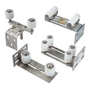 대문바퀴 스텐 도어 가이드 50X50 상부 201 클램프