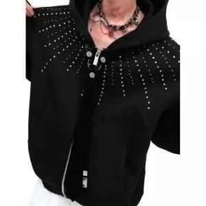 남사친 빈티지 핫픽스 풀오버 집업 반짝이 카디건 후드 넥타이 탈부착 admr1