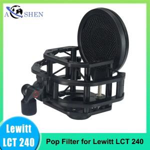AOSHEN 반사 필터 Lewitt LCT 240 Pro 라이브 방송 마이크 녹음 홀더 용 팝 필터 쇼크 마운트 스탠드