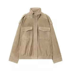 여친 질감 코트 가죽 스웨이드 테일러드 프렌치 자켓 원픽1