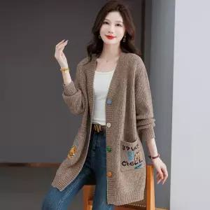 여성 하프 니트 가을 겉옷 카디건 롱가디건 원픽3