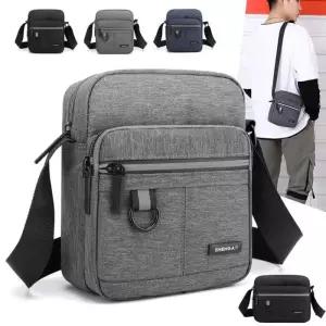 [옷자락]남자 캐주얼 무지 지퍼 사각 옥스포드 크로스백