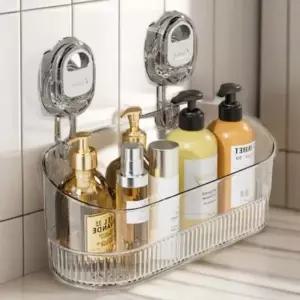 ( )무타공 물빠짐 수납함 욕실 정리 투명 다용도 정리함