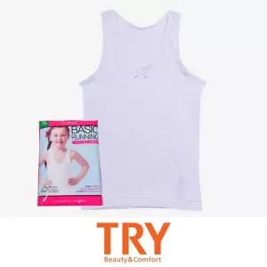 (트라이)순면 소재 리본 포인트 크리켓 아동 런닝