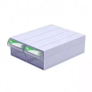 ( )슬라이딩 서랍박스 소품 책상위 정리 공구수납 부품상자 투명 보관함