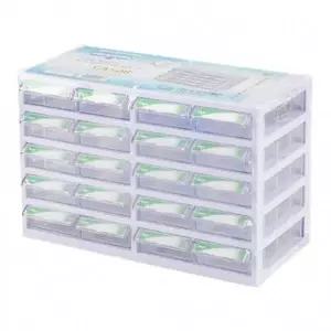 ( )서랍형 투명 수납장 서랍정리 책상위 문구 과자보관함 약정리함 트레이