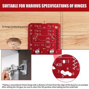 1Pc 정밀 캐비닛 힌지 지그 조정 가능한 드릴링 거리 35mm 드릴 가이드 45mm/48mm/52mm 거리용
