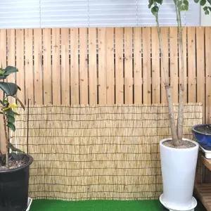 90X165 전통칫집 인테리어 문발 천연갈대발 3자 방문 내추럴 한정식집 햇빛발 가리개