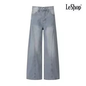 [르샵] 라운딩 절개 와이드 데님 팬츠 (BQ3PT022A)