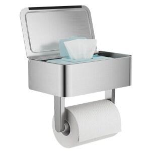 WZ 화장지 벽걸이 홀더 스테인리스 있는 플러시 선반이 정리함 스틸 가능한 물티슈 욕실