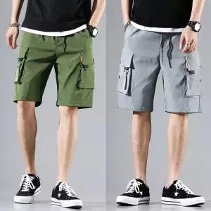 [모로엠] 남성 밀리터리 스타일 밴딩 카고 팬츠 ON-PTH-QWFN3OQE