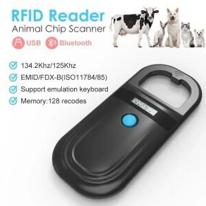 동물 RFID 리더 134.2KHz 125kHz USB/블루투스 애완 고양이 개 마이크로 칩 스캐너 FDX-B 유리 식별 태그