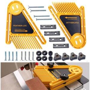 2 팩 깃털 보드 이중 Loc 조정 가능한 목공 안전 테이블 톱 및 라우터 용 푸시 블록