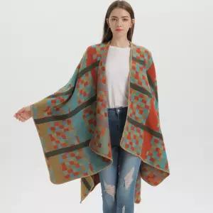 여자망토 체크 신상 목도리 망토 숄 사계절 니트 따뜻한 아우터 심쿵마켓