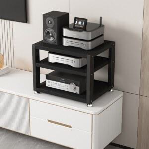 소형 오디오랙 스피커 선반 거치대 30X30 블랙 2단 거실 우퍼 칠판 캐비닛