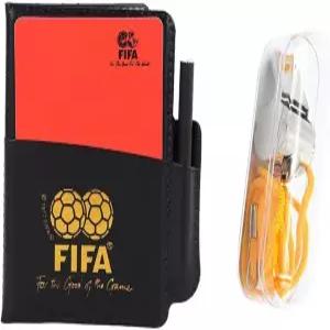 축구 경기 스포츠를 위한 레드 카드와 옐로 포함된 USUNQE 심판 지갑 노트 1피스 메탈 호루라기