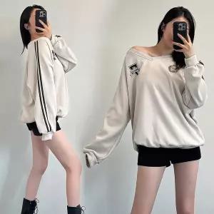 [알티피아]슬로우오프숄더티 맨투맨 프린트 긴팔박시