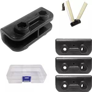 4Pcs 양방향 팝업 가제보 교체 커넥터 캐노피 텐트 부품 블랙 직사각형 브래킷 트러스