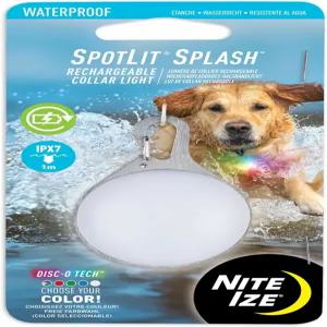 나이트 이즈 스포트라이트 스플래시 방수 충전식 칼라 라이트 - 야간 산책 시 가시성 지원 글로우 플래시