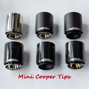 [호환품]미니 쿠퍼 F54 F55 F56 F57 R56 R57 R58 R59 R60 R61용 1개 카본 배기 팁 파이프 고 교체용 자동차