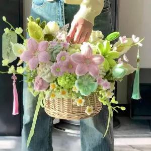 모루 꽃 만들기 공예 취미 인형 꽃다발 한송이 부케