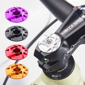 자전거 헤드셋 캡 MTB 로드 바이크 스템 탑 커버 CNC 나사 포함 28.6mm 포크 튜브 사이클링 액세서리