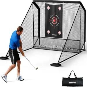 골프 연습용 네트 실내/외 훈련용 10x7피트 헤비 듀티 휴대용 히트 캐리백 치핑 스윙을 하는 골퍼를 위한
