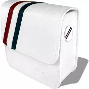 볼 마커가 있는 CRODE 골프 레인지파인더 가죽 케이스 및 티 홀더 - 프리미엄 휴대용 파우치