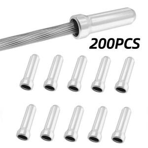 10-200개 자전거 케이블 엔드 캡 알루미늄 스틸 브레이크/변속기 팁 MTB/로드 와이어 크림프 범용 사이클링