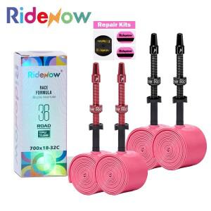 Ridenow 메탈 노즐 TPU 내부 튜브 36g 도로 자전거 타이어 분리형 코어 45/65/85mm 700c 슈퍼 라이트