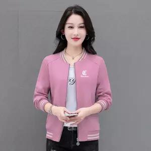 여성트레이닝복 쇼트 야구점퍼 봄 캐주얼 스포츠 엄마 카디건 자켓 심쿵해외구매