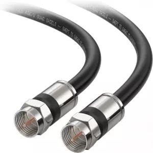 케이블 매터스 쇼트 RG6 동축 - 1.5피트 CL2 벽 내 사용 등급 CM 쿼드 실드 TV용 디지털 라우터 위성