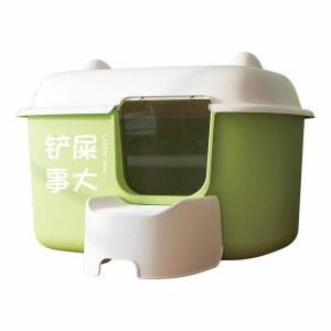 대형 고양이 화장실 특대형 차단 사막화방지 냄새방지 냄새 녹색 밀폐형 밀폐 배변통