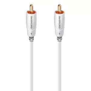 오디오퀘스트 그레이하운드 서브우퍼 RCA 케이블 PVC 화이트/그레이 2.00m