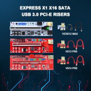 1PCS  USB 3.0 PCI-E 라이저 VER012 Max V013 PRO V014-PRO VER 003 Express 16x 확장 어댑터 카드