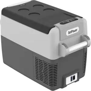 셋파워 AJ30 휴대용 냉장고 냉동고 32 쿼트 전기 쿨러 자동차 12/24V DC 케이블 및 110/240V AC 캠핑 트럭