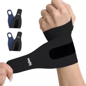 HGBOO 남녀용 초박형 및 부드러운 손목 보호대 랩 농구 테니스 배드민턴 요가 터널 증후군을 위한 조절