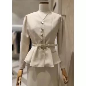 [모조에스핀](센텀시티점)자켓 스타일 벨티드 블라우스 J252MSC936