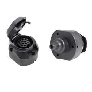 doility 13 핀 트레일러 암 소켓 및 더스트 캡 커넥터 견인 바