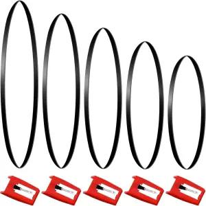 5피스 턴테이블 벨트 레코딩 플레이어 바늘 교체 다양한 사양 사각 카세트 테이프 기계 레코더 고무