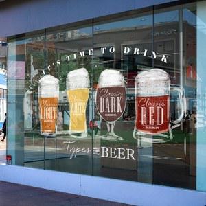 술집 창문스티커 시트지 양주 대형 호프집 맥주 위스키 정전기 유리창 와인바