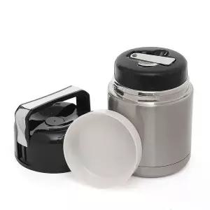 [하프클럽/브이와이]보온죽통 스텐푸드자 휴대 스텐 푸드자 실버