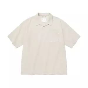 커버낫 COVERNAT 린넨 풀오버 하프 셔츠 아이보리