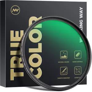 워킹 웨이 49MM 트루 컬러 CPL 카메라 렌즈 원형 편광 필터 28개의 다층 나노 코팅이 포함된 알루미늄