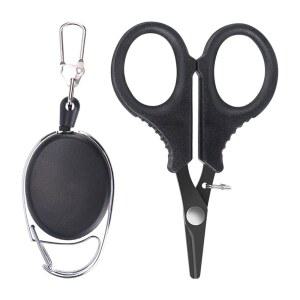 낚시 액세서리: 가위, 편조 라인, 낚시줄 커터, 톱, 이빨 모양 스플릿 링 오프너 포함