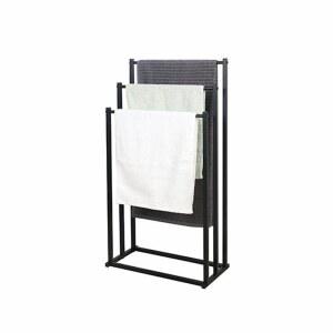 스탠드 수건 거치대 보관대 욕실 블랙