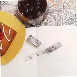 다이어리꾸미기 수채화 마스킹 테이프 코뿔소 다이어리데코